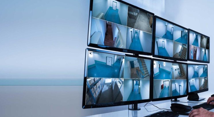 CCTV control room setup